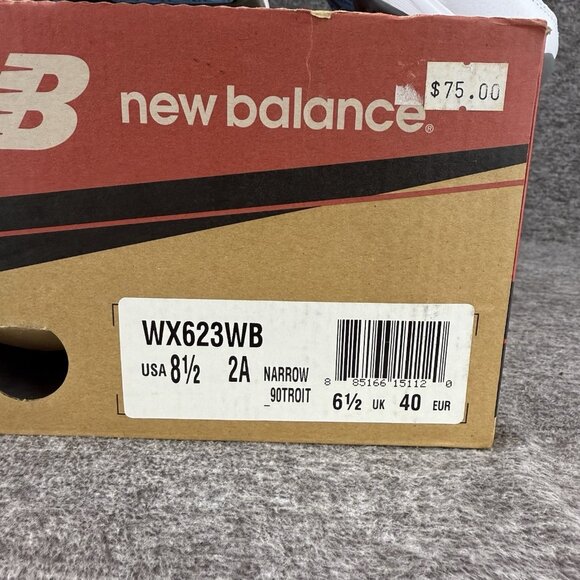 ✅New Balance 623 Training Walking Shoes Women’s 8.5 Narrow 2A White Leather Shoe - Picture 12 of 12